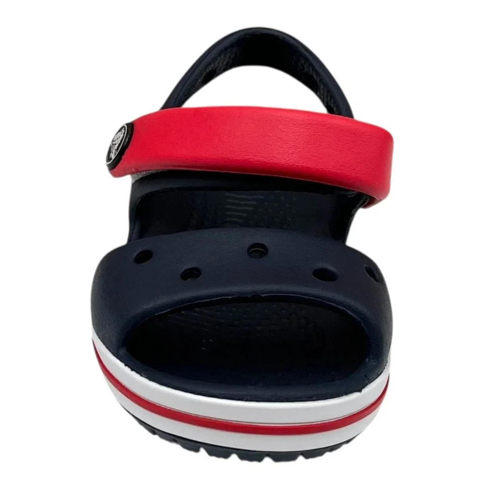 Crocs Crocband Baby Boys Girls Adjustable Sandal Size 4 Navy Red Water Friendly